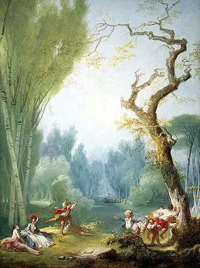 A Game of Horse and Rider Jean-Honore Fragonard